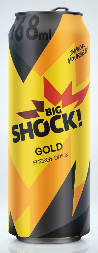 BIG SHOCK! Gold energetický nápoj 568 ml plech