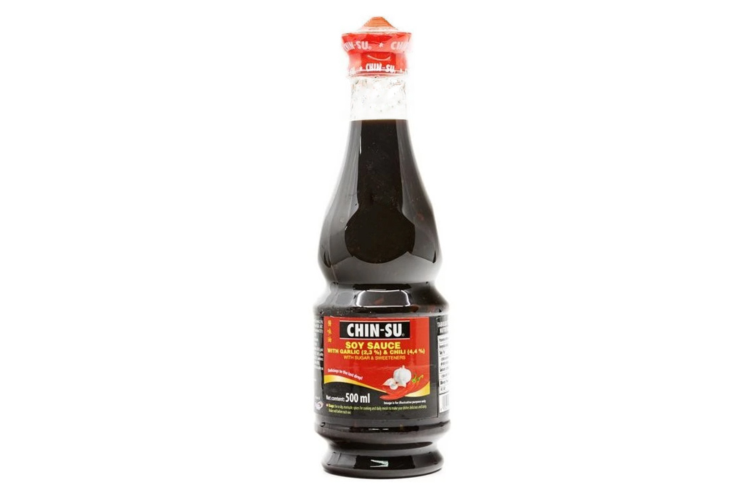 Chin-Su Sójová omáčka s česnekem a chilli 500 ml