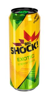 BIG SHOCK! Exotic Juicy energetický nápoj 500 ml plech